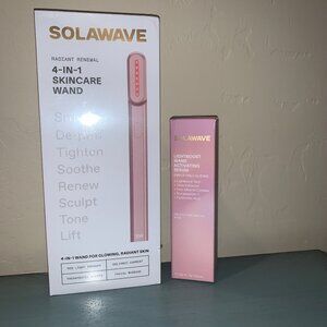 Solawave 4-in-1 Skincare Wand & Activating Serum - Rose Gold NWT